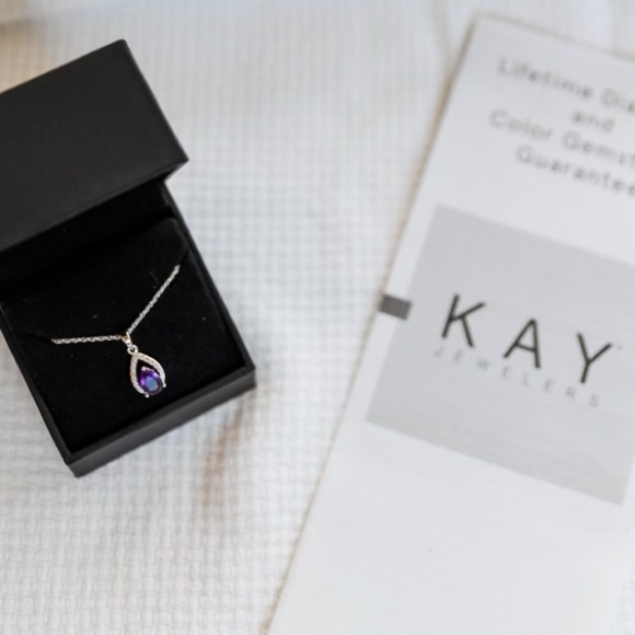 Kay Jewelers Jewelry - LAST 1 CROSS POSTED ~ Kay Jewelers Amethyst & White Sapphire Necklace